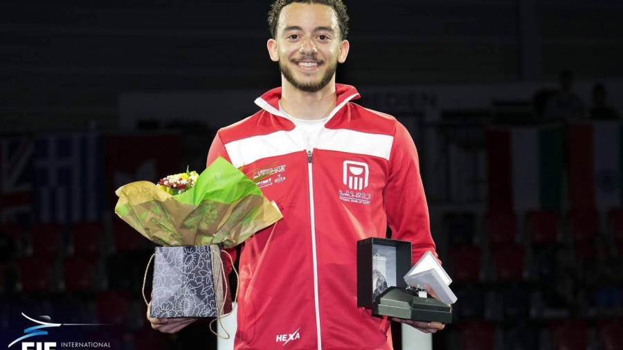 محمد السيد يتويج بذهبية كأس العالم لسيف المبارزة بسويسرا