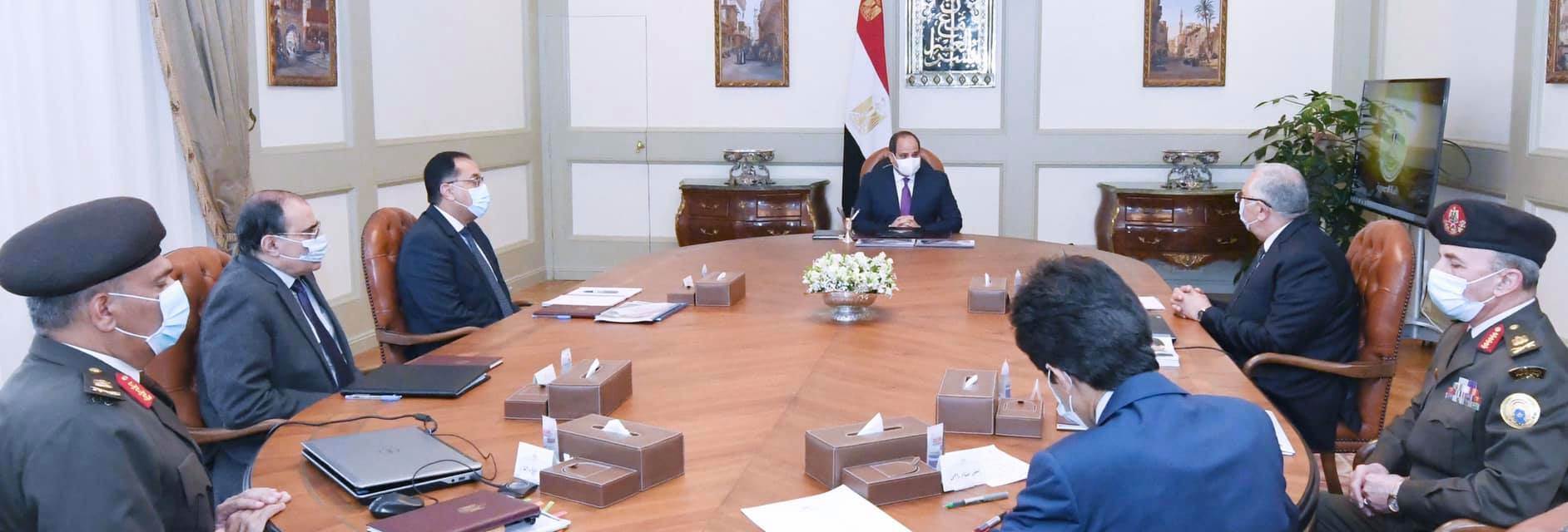 الرئيس السيسي خلال اجتماع الإعلان عن مشروع الدلتا الجديدة