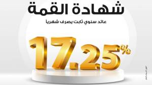 بنك مصر: رفع العائد على شهادة “القمة” الثلاثية لـ17.25% شهريا