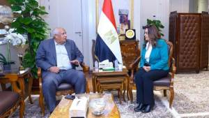 وزيرة التنمية المحلية والبيئة تتابع مع محافظ مطروح مشروعات الخطة الاستثمارية