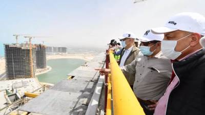 كواليس تنفيذ 8 أبراج بالمرحلة الثانية بالمنطقة الشاطئية بالعلمين الجديدة