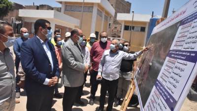 بدء التشغيل التجريبي لمشروع رفع الصرف الصحي بمركز منفلوط