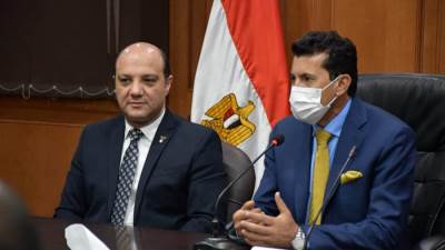 كواليس اجتماع وزير الشباب والرياضة ووفد الاتحاد الدولي للجمباز