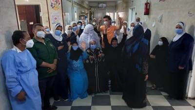 بالزغاريد.. فرحة متعافيات كورونا بأسيوط بعد الخروج من مستشفى العزل (صور)