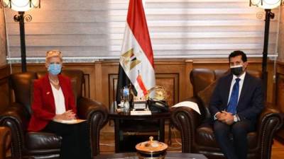 كواليس لقاء وزير الرياضة مع ممثل صندوق الأمم المتحدة للسكان في مصر