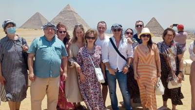 كواليس زيارة نائبة وزير الثقافة الروسي لمنطقة أهرامات الجيزة