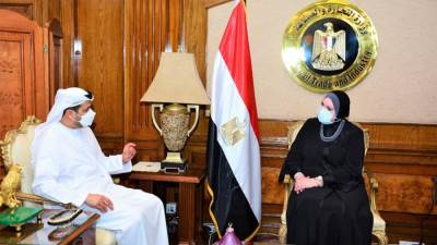 تفاصيل مباحثات التجارة وسفير الإمارات لتعزيز العلاقات الاقتصادية المشتركة