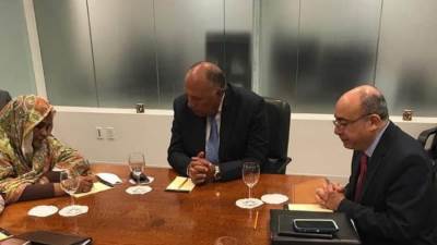 تفاصيل مباحثات وزير الخارجية ونظيرته السودانية لبحث مستجدات سد النهضة