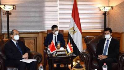 تفاصيل مباحثات وزير الرياضة مع القائم بأعمال السفير الصيني بالقاهرة