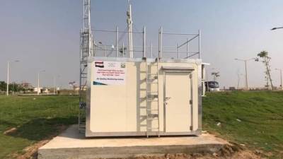 تفاصيل تركيب أول محطة لحظية متكاملة لرصد الهواء ببرج العرب بالإسكندرية