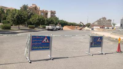 غلق أحد الاتجاهين بالطريق الفاصل بين الحيين الأول والتاسع بالشروق لأعمال المرافق