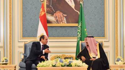 الملك سلمان خادم الحرمين الشريفين يستقبل الرئيس السيسي بالعاصمة الرياض