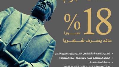 بنك مصر يصدر شهادة طلعت حرب سنوية بعائد ١٨٪؜ 