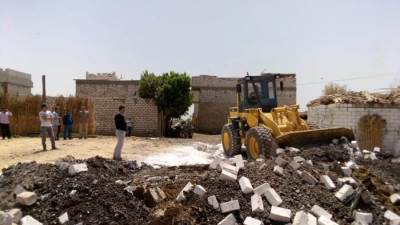  إزالة ١٠ حالات تعدٍ بالبناء على أملاك الدولة بالمنيا