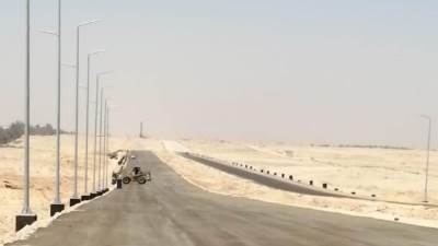 تقدم الأعمال بأول طريق يربط «سفنكس الجديدة» بشبكة طرق إقليمية سريعة