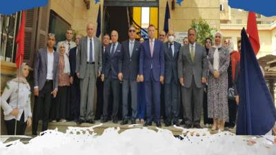 بنك مصر يشهد افتتاح مسرح طلعت حرب بجامعة عين شمس بعد قيامه بتطويره