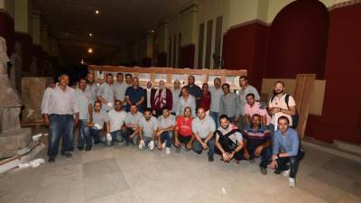 المتحف المصري الكبير يستقبل المقصورة الأولي والأكبر للملك توت عنخ آمون