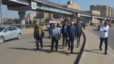 محافظ الجيزة يتفقد الأعمال الإنشائية لمحور ٢٦ يوليو الجديد 