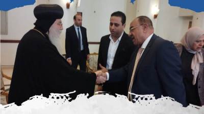 رئيس «تجارية الجيزة» يزور مطرانية شمال الجيزة لتقديم التهنئة بعيد الميلاد المجيد