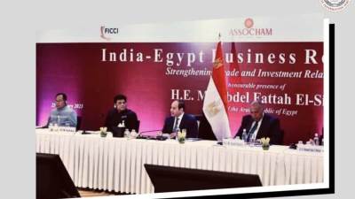 الرئيس السيسي يشارك في اجتماع موسع لرؤساء كبرى الشركات الهندية