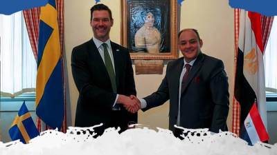 وزير التجارة والصناعة يزور شركة ايريكسون العالمية ومجموعة  Ahlens لسلاسل السوبر ماركت