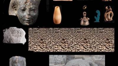 الكشف عن 2000 من رؤوس الكباش في معبد الملك رمسيس الثاني بأبيدوس