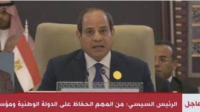 نص كلمة الرئيس السيسي أمام قمة مجلس جامعة الدول العربية بجدة