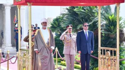 الرئيس السيسي يستقبل سلطان عمان بقصر الاتحادية