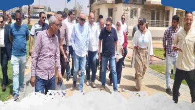 عبد المطلب ممدوح يتفقد المشروعات الجارية بمدينة الشيخ زايد