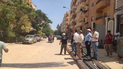 حملة مكثفة لجهاز مدينة ٦ أكتوبر لإزالة مخالفات البناء.. وتكثيف العمل خلال عطلة عيد الأضحى