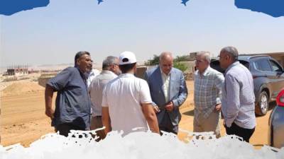 «بهجات وعلي» يتفقدان مشروعات الطرق بالعبور الجديدة ضمن خطة توفيق أوضاع الأراضي