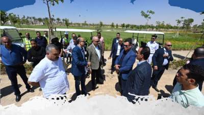 وزير الإسكان يتفقد المراحل الأخيرة لتنفيذ مشروع الحدائق المركزية «كابيتال بارك»