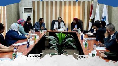 أسماء مخلوف وناهد يوسف  تستعرضان موقف قطع الأراضى الصناعية بعتاقة