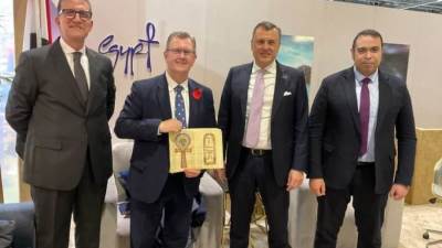 وزير السياحة يلتقي المبعوث التجاري لرئيس الوزراء البريطاني