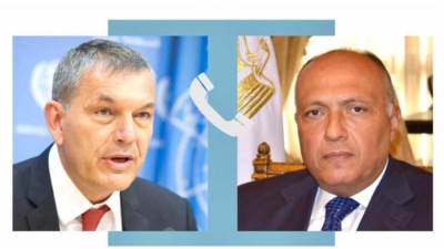 شكري لوكالة الأونروا : يجب وقف الانتهاكات الإسرائيلية في غزة
