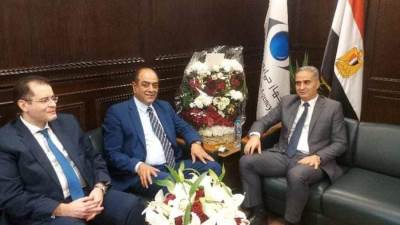 "السجيني" يستقبل رئيس مجلس إدارة الغرفة التجارية بالجيزة