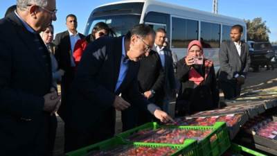 رئيس الوزراء يتفقد مزرعة شركة عنبر للصناعات الغذائية بالنوبارية