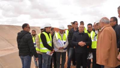 وزير النقل يتفقد مشروع الخط الثاني للقطار الكهربائى السريع