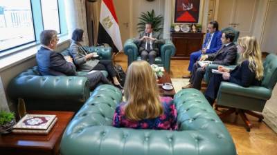 وزير الصحة يستقبل مبعوثة الحكومة الهولندية للشئون الإنسانية بقطاع غزة