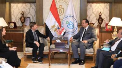 السبكي يلتقى نائب رئيس غرفة الولايات المتحدة الأمريكية للتجارة لمنطقة الشرق الأوسط