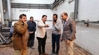 أحمد عبد الجابر يتفقد محطة تنقية مياه الشرب و المأخذ بالمدينة