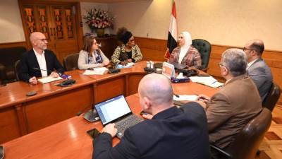 وزيرة التضامن الاجتماعي تستقبل وفداً من منظمة يونيسف