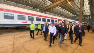 وزير النقل يتفقد موقع إنشاء ورشة عملاقة لصيانة عربات القطارات الروسية /المجرية
