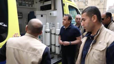 وزير الصحة يتفقد مستشفى  بركة السبع المركزي بمحافظة المنوفية