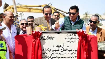 وزير الرياضة يتفقد ويفتتح عدد من المنشآت الشبابية والرياضية بشمال سيناء