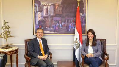المشاط تتابع مع السفير الياباني بالقاهرة ومسئولي هيئة "الجايكا" مشروعات التعاون الإنمائي