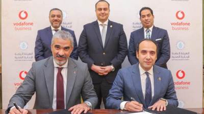 رئيس الرعاية الصحية شهد توقيع بروتوكول تعاون ثنائي بين الهيئة وڤودافون بيزنس