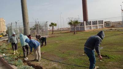 على سعد: حملات لرفع الإشغالات وتكثيف صيانة المزروعات بمدينة الشروق