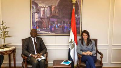 المشاط  تبحث مع المدير القُطرى للبنك الأفريقي للتنمية برامج التعاون المشترك
