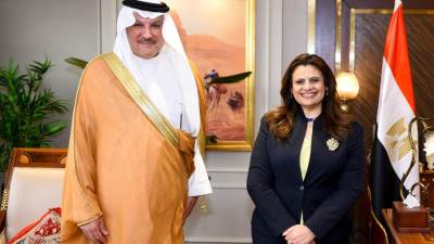 وزيرة الهجرة تستقبل السفير السعودي بالقاهرة لبحث ملفات التعاون المشترك